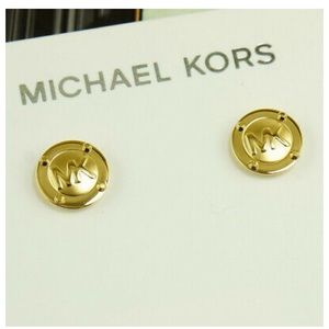 Michael Kors MK gold stud earrings